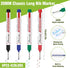 8pcs 20mm 4 Azureblue Long Nib Marker, Long Head Deep Hole Marker Pens, Waterproof Construction Markers Marking Tool