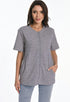 Meuponc Post Mastectomy Zip Up Shirts with Drain Pockets Surgery Recovery Must Haves Clothing Comfy Short Sleeve Shirts