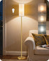 Dimmable Bulb 3000K-6500K, DE06LD05W1 Floor Lamp for Living Room with Remote and Foot Switch, Standing Tall Lamp