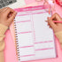 Pink Preppy Lightning A4 Planner Notebook, Y2K To Do List Daily Task Checklist for Teen Girls, Preppy Theme Notepad