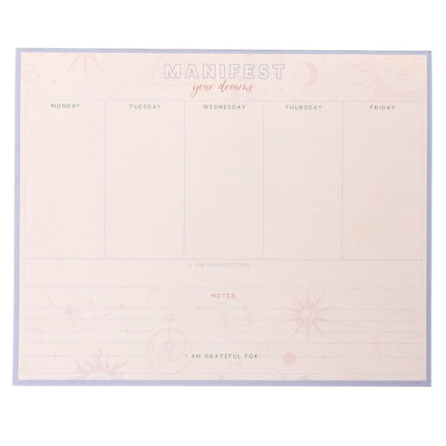 Graphique Manifest Weekly Desk Pad: Planner Notepad for Goals, Ideas, Notes, and Tasks, 80 Undated Sheets