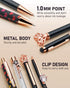 WEMATE 8Pcs Ballpoint Pens Set Metal Crystal Diamond Pen Glitter Pen for Journaling Black Pen Bling in Black & Blue Ink Pretty Cute Pens Fancy Pens Gifts for Women Wedding School Office Desk(Black) by WEMATE