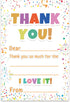 Vusnud 72Pcs (4x6 Thank You Cards, Fill in The Blank Thank You Notes with Envelopes from Teacher for Birthday In)