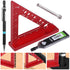 Small Carpenter Square Woodworking Tool, Fixed Angle Pin and 0.9mm Mechanical Pencil for Precision