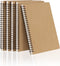 Spiral Notebooks A5 Lined, 5 Pcs College Ruled Journals Bulk, 120 Pages/60 Sheets, Thick Paper for Work