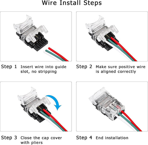 SUPERNIGHT 3 Pin Connector for WS2811 WS2812 WS2812B SK6812 LED Strip Lights, 7 Pairs JST SM Male Female Plug Cables
