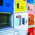 Affrolling 4 Pcs Classroom Magnetic Storage Boxes with Write Wipe Label Magnetic Storage Containers Plastics Pen Holder