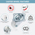1" Low Profile Caster Wheels Set of 4, No Noise Casters for Furniture, 360 Degree Top Plate