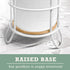 Inspired Living 3 Toilet Paper Holder Stand with Phone or Wipes Bamboo Shelf, Durable Free Standing Toilet Tissue Roll