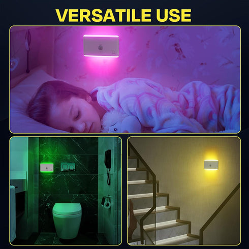 2-Pack Dimmable Nordmoose Magnetic Night Light for Cruise Ship Cabin Walls - Fun Color Changing, Travel NightLight