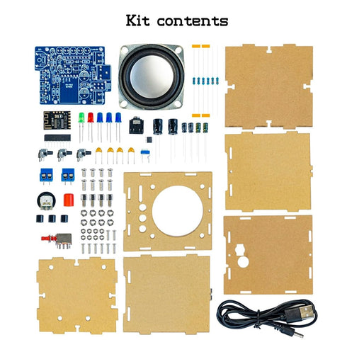 YYSOLDER HD Bluetooth Speaker, Transparent Shell Sound with Multiple Audio Input Modes, Soldering Kit for Electronic