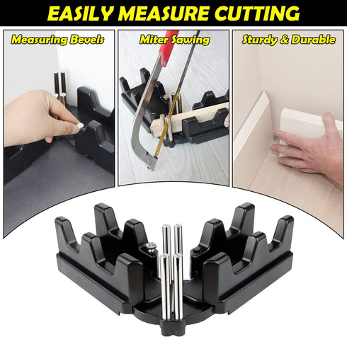 2-in-1 Mitre Measuring Cutting Tool, Miter Saw Protractor and Angle Finder 85-180 for Carpentry Work