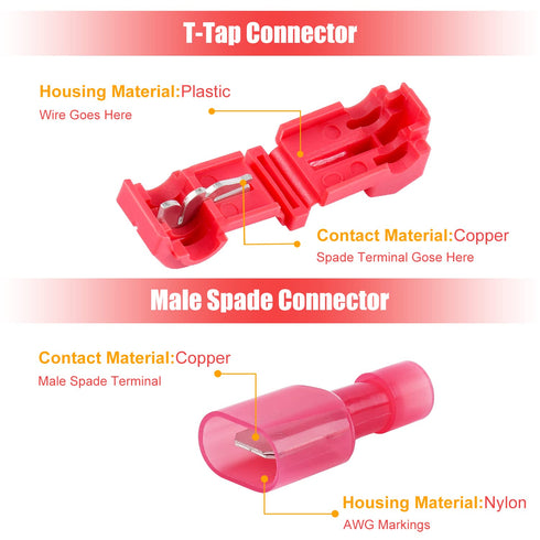 Delgada 360pcs Quick Splice Wire Connectors Kit, Electrical T Tap, Insulated Waterproof Terminals with Storage Box