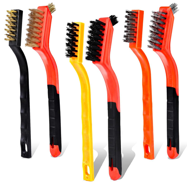 Rkiiqii Wire Brush Set, 6 Pcs Professional Wire Brushes for Cleaning Rust, Stainless