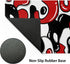 Red Black White Mouse Pad XL 31.5”x11.8” Anime Cool Geometric Desk Mat, Non-Slip Rubber Base for Home Office