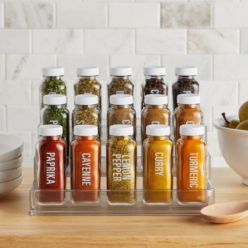 Talented Kitchen 134 Preprinted Minimalist Spice Labels, Bold White Seasoning Labels for Organization