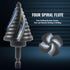 ZELCAN Step Drill Bit Set, 5PCS Titanium-Coated HSS Bits, 50 Sizes for Metal, 1/4" Hex Shank
