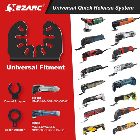 EZARC 3PCS Oscillating Multi Tool Hook Knife Blade, Multitool Saw Blades for Cutting Soft Materials