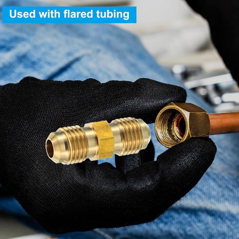 PATIKIL Pipe Extension Joint Connector Set: 4Pcs Free Welding AC Copper Pipe Coupling Adapter Fittings for Refrigeration