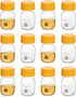 ULAB Round Media Storage Bottle, 100ml (3.4oz), 3.3 Borosilicate Glass, Pack of 12, GL45 Screw Cap
