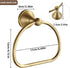 WOLIBEER Brass Towel Ring, Antique Hand Towel Holder Hanger, Round Bathroom Wall Mounted Accessories