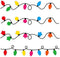 Christmas Bulletin Board Borders - Light Bulb Paper Trim Die-Cut Strip for Winter Classroom Wall Decorations