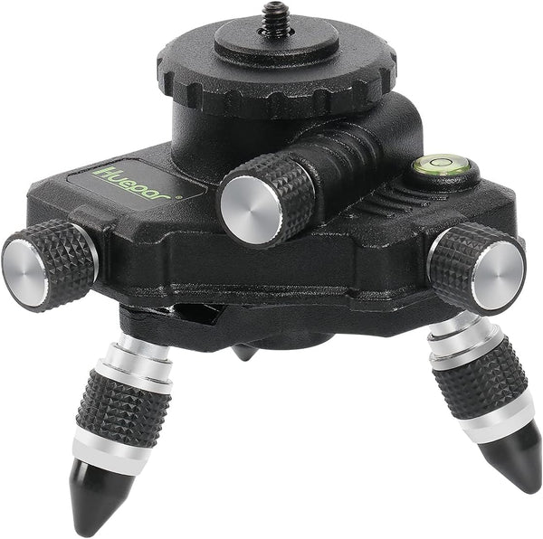 Huepar Laser Level Adapter, Metal 360-Degree Rotating Base for Laser Level Tripod Connector