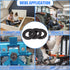 Glarks 410Pcs Metric Flat Washers Assortment Set - M2 M2.5 M3 M4 M5 M6 M8 M10, Black Zinc Plated Alloy