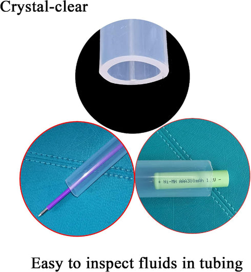 Silicone Tubing 5/8'(16mm) ID x 13/16'(21mm) OD - 3.3ft Length Silicone Rubber Tube for Gas Liquid Transfer