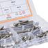 Flanged Hex Head Bolts Assortment Kit, 70 Pcs M5 Flange Hexagon Screws, Stainless Steel Hardware Accessory