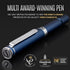 Scriveiner Blue Rollerball EDC Luxury Pen, Chrome Finish, Best Gift for Men & Women, German Schmidt Refill