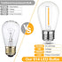 Mlambert LED String Light Bulbs, Shatterproof Outdoor S14 Replacement, Waterproof 1W, 15 Pack