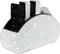 KEYPOWER Remote Control Holder Organizer, Leather Table Desk Storage with 5 Spacious Compartments, Bling Crystal