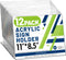 Aheroi 12Pcs Acrylic Sign Holder 8.5 x 11, Horizontal Clear Sign Holders 8.5