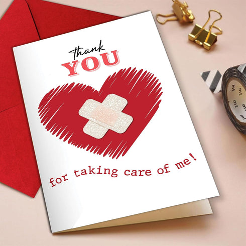 8x5.3 Inch Thank You for Taking Care of Me Greeting Card Heartfelt Appreciation for Your Unwavering Support