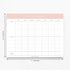 Bliss Collections Family Planner, 50 Undated 8.5 x 11 Tear-Off Sheets, Simple Pink Daily and Weekly Calendar for