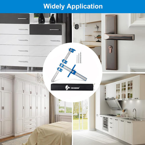 Cabinet Hardware Jig, Punch Locator Drill Guide for Installation of Handles and Knobs on Doors