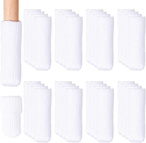 HAZELAND High Elastic Knitted Chair Leg Protectors for Hardwood Floors, 32Pcs Non Slip