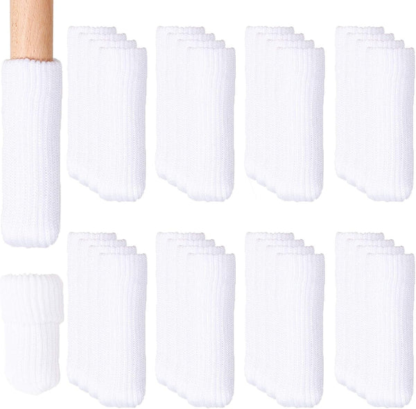 HAZELAND High Elastic Knitted Chair Leg Protectors for Hardwood Floors, 32Pcs Non Slip