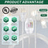 PATIKIL 15 Feet Lamp Cord with Plug, UL List Lamp Power Cord with Full Range Rotary Lamp Switch Stripped Ends Ready