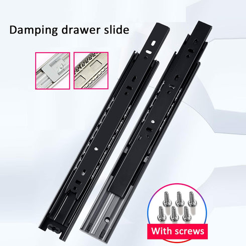 KDDEON 1 Runners,45kg (16in/400mm) Pair Home Drawer Slide with Soft/Self Closing,Silent Ball Bearing Full Extension