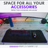 Tilted Nation RGB Gaming Mouse Pad - Large LED Desk Mat with 8 Adjustable Light Modes, Non Slip Rubber Base
