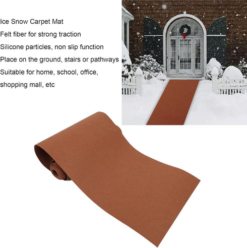 40x203cm/40x300cm (40 203cm) Snow Mat Outdoor Felt Mats with Non Slip Silicone Particles, Utility Mat for Entryway