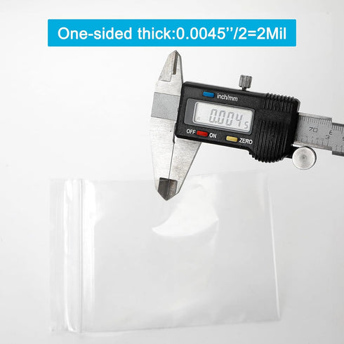 3''x 5'' (Pack of 100) 2 mil Thick Clear Reclosable Zip Poly Bags with Zipper for Jewelry, Bakery, Travel