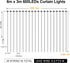 600 20Ftx10Ft, ZAIYW Curtain Lights LED Dual Color Changing Curtain Fairy Light Connectable with Timer Remote