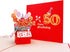 iGifts And Cards 3D Pop Up Greeting Card - Happy 50th Birthday Box, Unique Celebration, Balloons, Congrats, Feliz