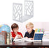 White(3 MSDADA Bookends, Book Ends for Shelves, Bookends for Office, Book Ends for Heavy Books, Book Shelf Holder Stand