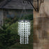 LEWIS&WAYNE 21 Hanging Solar Crystal Chandelier Outdoor, Modern Solar Transparent Acrylic Beaded Lantern with Cool