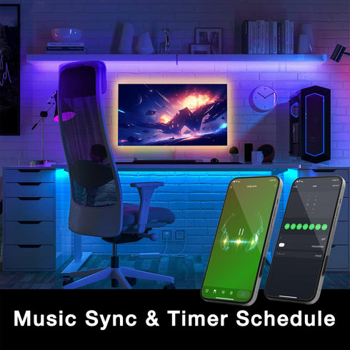 100ft, DAYBETTER Smart WiFi Led Lights Tuya App Controlled Led Strip Lights, Work with Alexa and Google Assistant