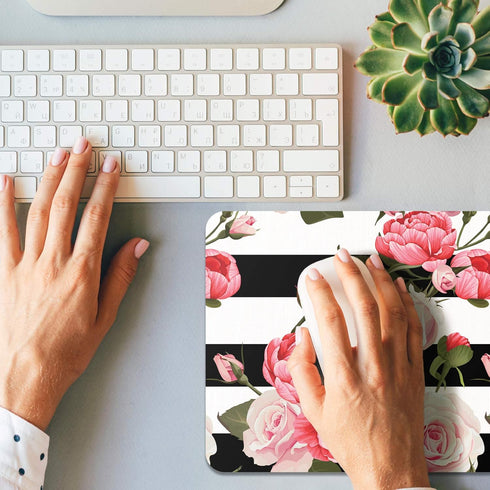 Oriday Custom Gaming Mouse Pad, Inspirational & Motivational Design for Women (Marine Rose)